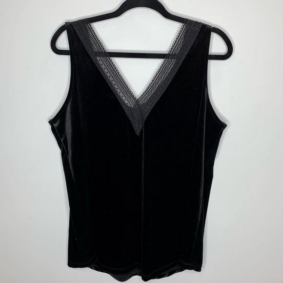Michel Studio Tops - Michel Studio Velvet and Lace Tank